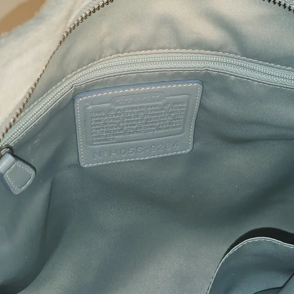 Extremely Rare Vintage Coach legant Light Blue Suede Shoulder Bag - Picture 12 of 13